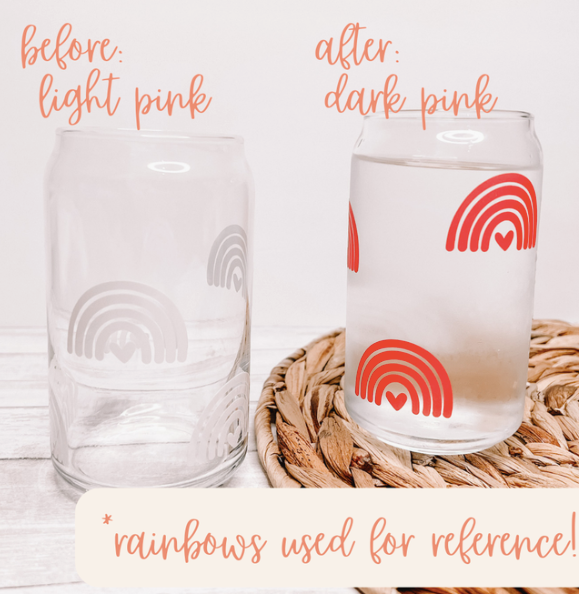 Color Changing Smiley Face 16oz Can Glass Cup