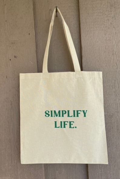 Canvas Simplify Life Tote Bag