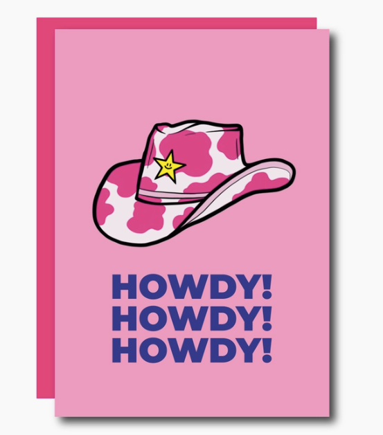 Howdy! Howdy! Howdy! Cowboy Hat Everyday Greeting Card