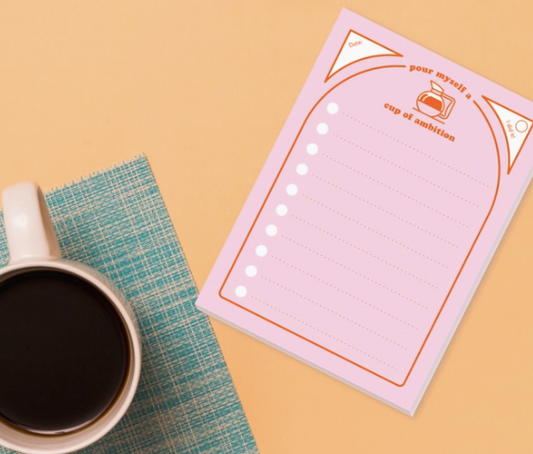 Cup Of Ambition List Notepad