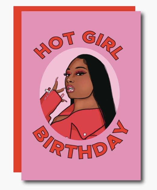 Hot Girl Birthday Greeting Card